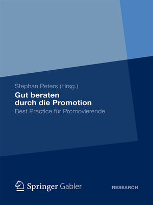 cover image of Gut beraten durch die Promotion